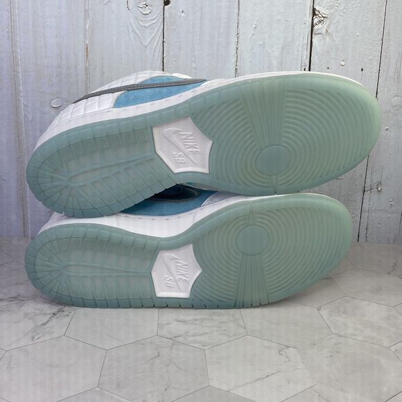 Mens Size 8 Nike Dunk Low SB Lagoon Pulse FTC DH7687-400 Blue White Yellow New - Picture 9 of 9